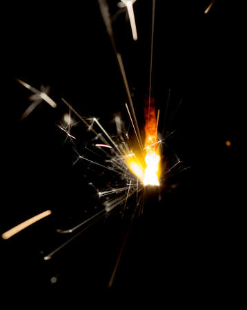 Christmas and newyear party sparkler on blackの写真素材