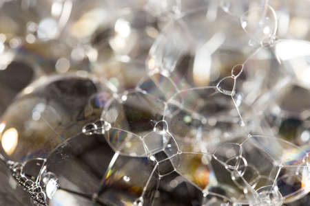 closeup Soap foam and bubbles background soapの写真素材