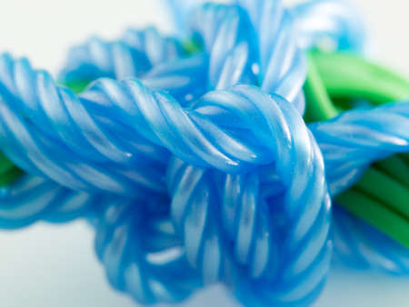 green cord on white abstractionの写真素材