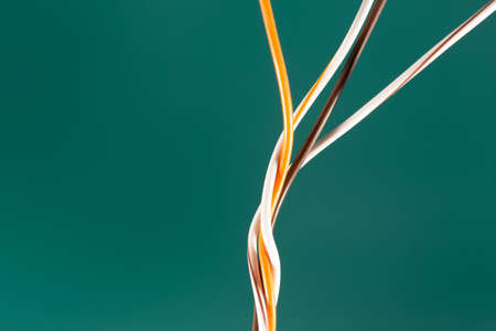 Wire on a green background