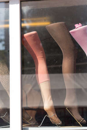 mannequins female legs in storeの写真素材