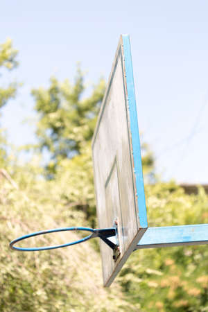 Basketball ring in the children's playground for childrenの写真素材