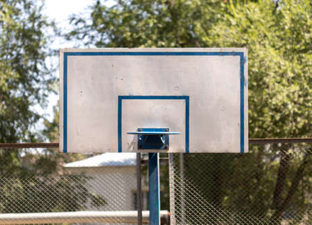 Basketball ring in the children's playground for children