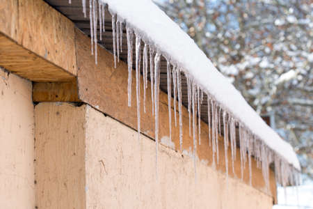 on the roof of the iceの写真素材