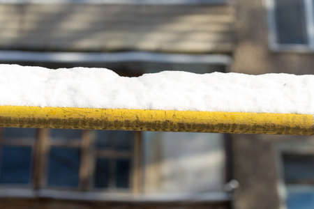 snow in the pipeの写真素材