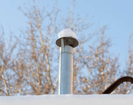 snow on the roofの写真素材