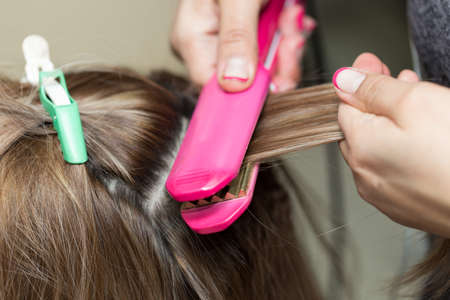 professional hair stylingの写真素材