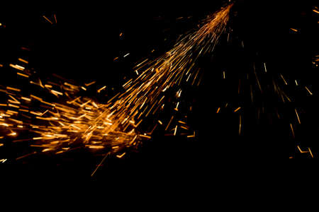 Bulgarian spark on black backgroundの写真素材