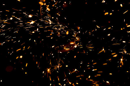 Bulgarian spark on black backgroundの写真素材