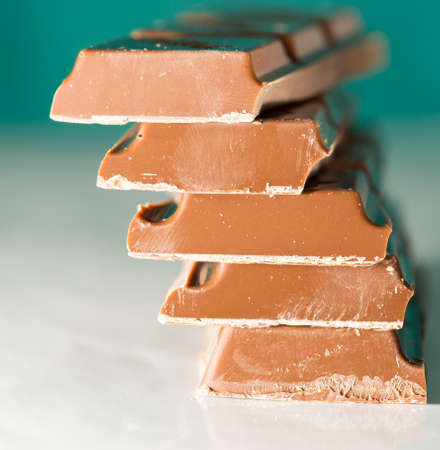 Stack of chocolate brownの写真素材