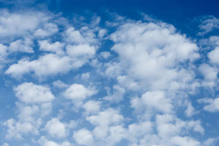 blue sky with cloud closeupの写真素材