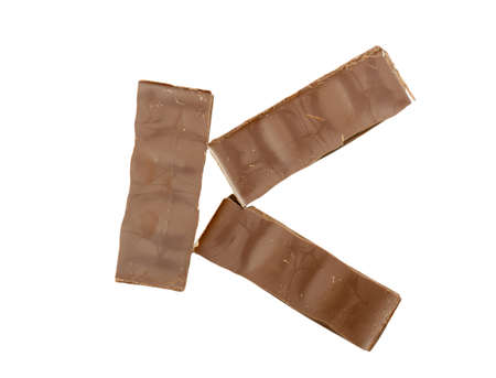chocolate letters on a white backgroundの写真素材