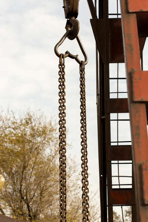 old crane backgroundの写真素材