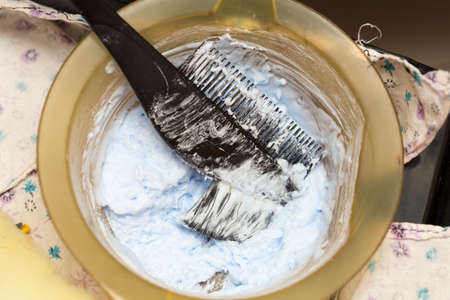 supra and oxidant solution for hair dyeingの写真素材