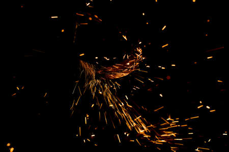 Bulgarian spark on black backgroundの写真素材
