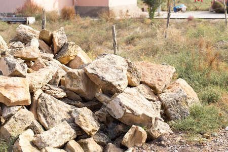 mountain stones for the foundationの写真素材