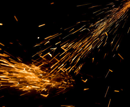 Bulgarian spark on black backgroundの写真素材