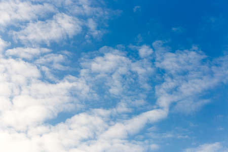 beautiful floating clouds in the blue skyの写真素材