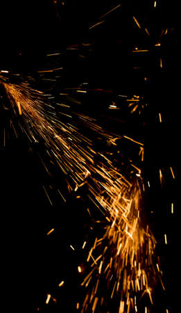 Bulgarian spark on black backgroundの写真素材