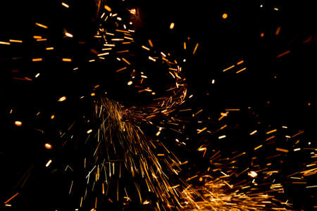 Bulgarian spark on black backgroundの写真素材