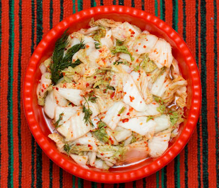 Kimchi salad of korean food traditionalの写真素材