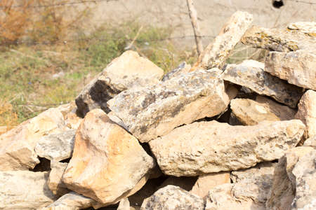 mountain stones for the foundationの写真素材