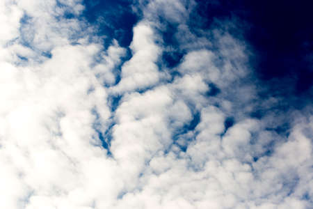 beautiful floating clouds in the blue skyの写真素材