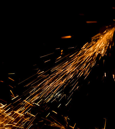 Bulgarian spark on black backgroundの写真素材