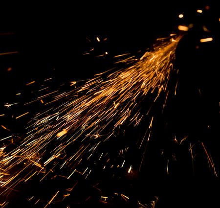 Bulgarian spark on black backgroundの写真素材
