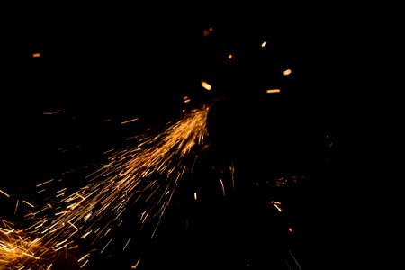 Bulgarian spark on black backgroundの写真素材