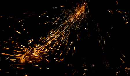 Bulgarian spark on black backgroundの写真素材