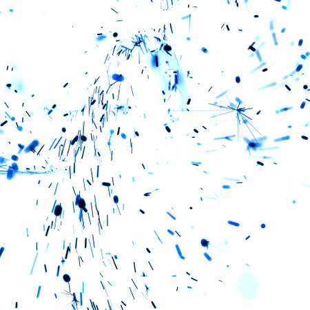 inversion or reverse black background defocused round sparks on a white backgroundの写真素材