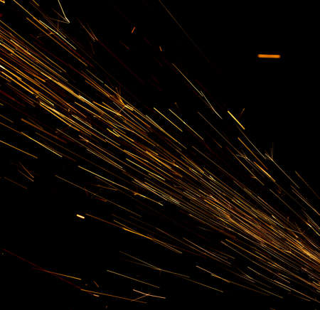 Bulgarian spark on black backgroundの写真素材