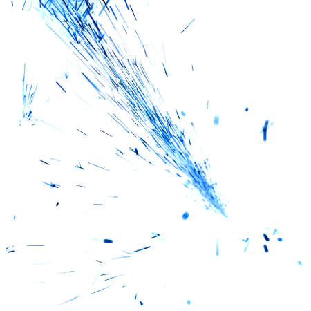 inversion or reverse black background defocused round sparks on a white backgroundの写真素材