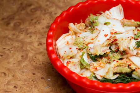 Kimchi salad of korean food traditionalの写真素材