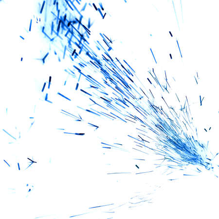inversion or reverse black background defocused round sparks on a white backgroundの写真素材