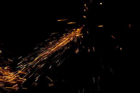Bulgarian spark on black backgroundの写真素材