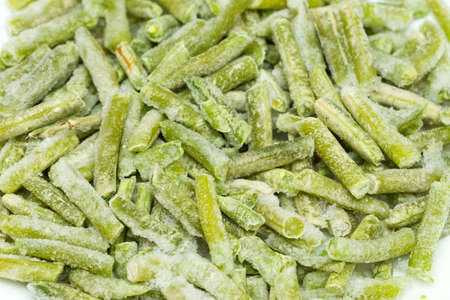 cooking Slice of green beansの写真素材