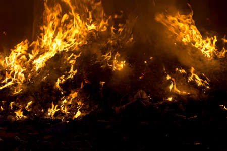 burning trashの写真素材