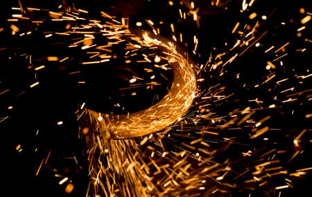 Bulgarian spark on black backgroundの写真素材
