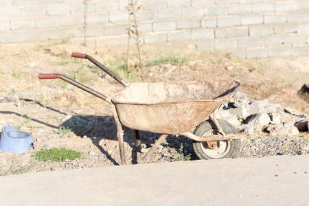 Construction wheelbarrowの写真素材