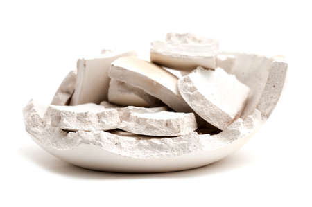 broken pieces of plaster