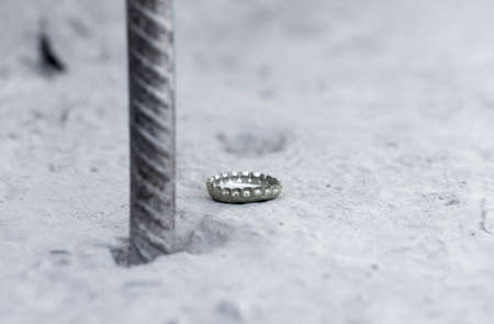 Iron bottle cap on the ground