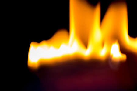 fire on a black background