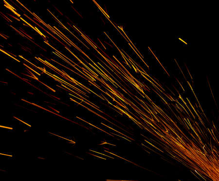 Bulgarian spark on black backgroundの写真素材