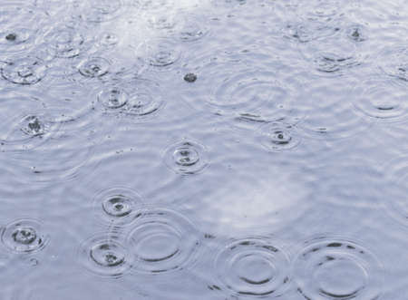 Raindrops on the waterの写真素材