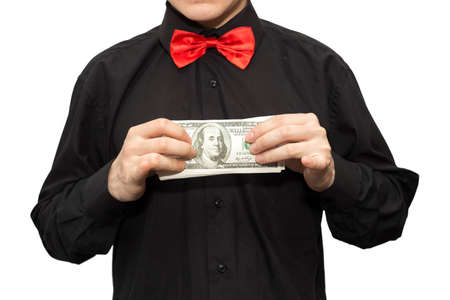 man holding a money