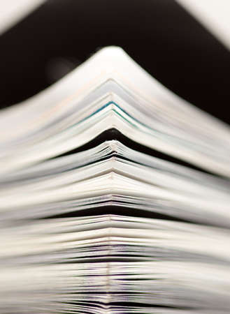 side view of old book, macro
