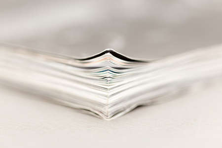 side view of old book, macroの写真素材