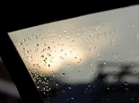 Raindrops on the windshield